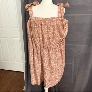 Eloquii Printed Tie Shoulder Summer Romper